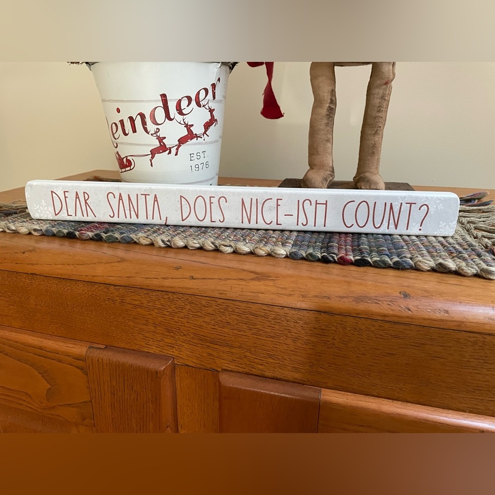 Funny Christmas decor - Small shelf sitter sign